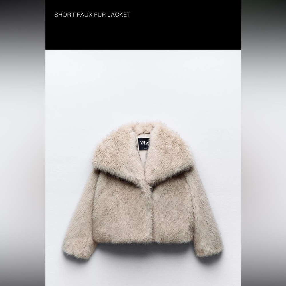 short faux fur coat. SOLD